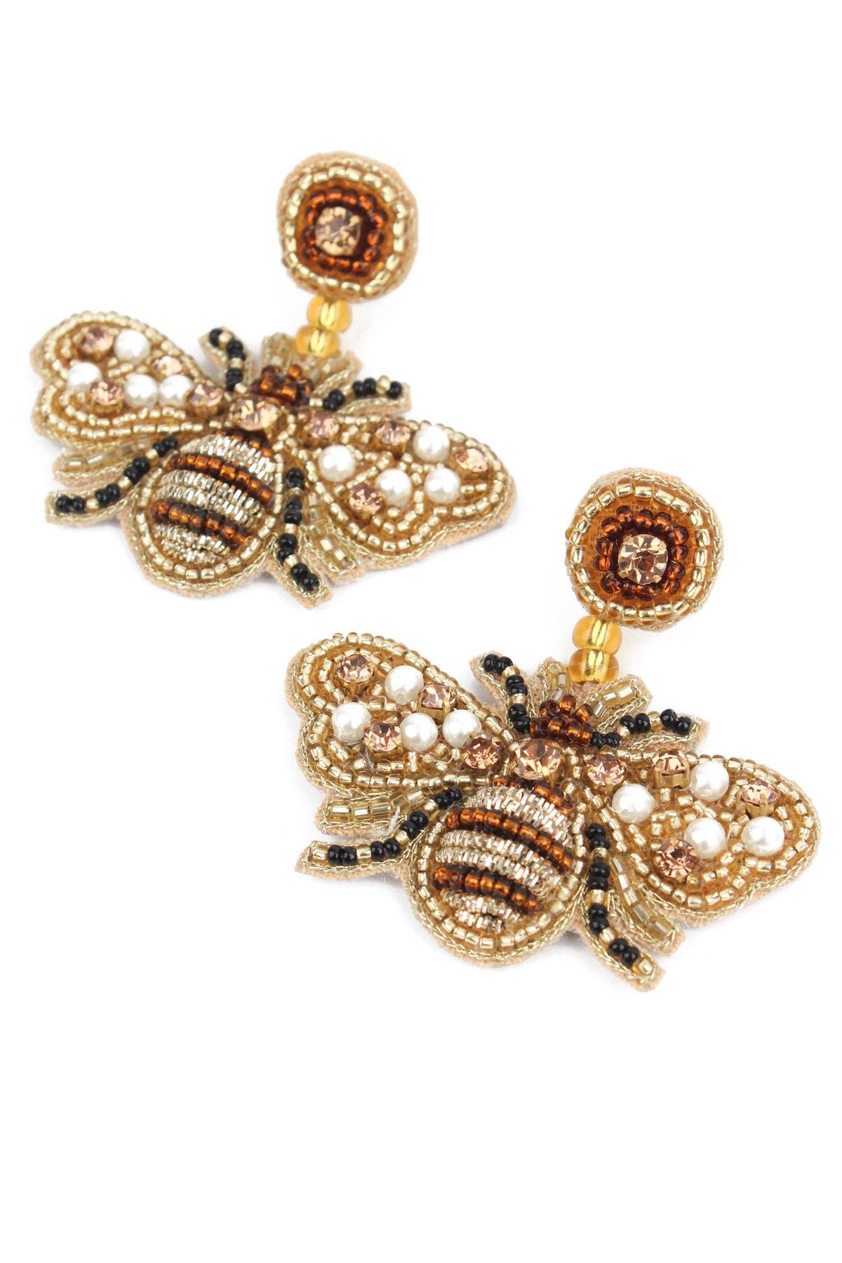 Gold Bee Earrings