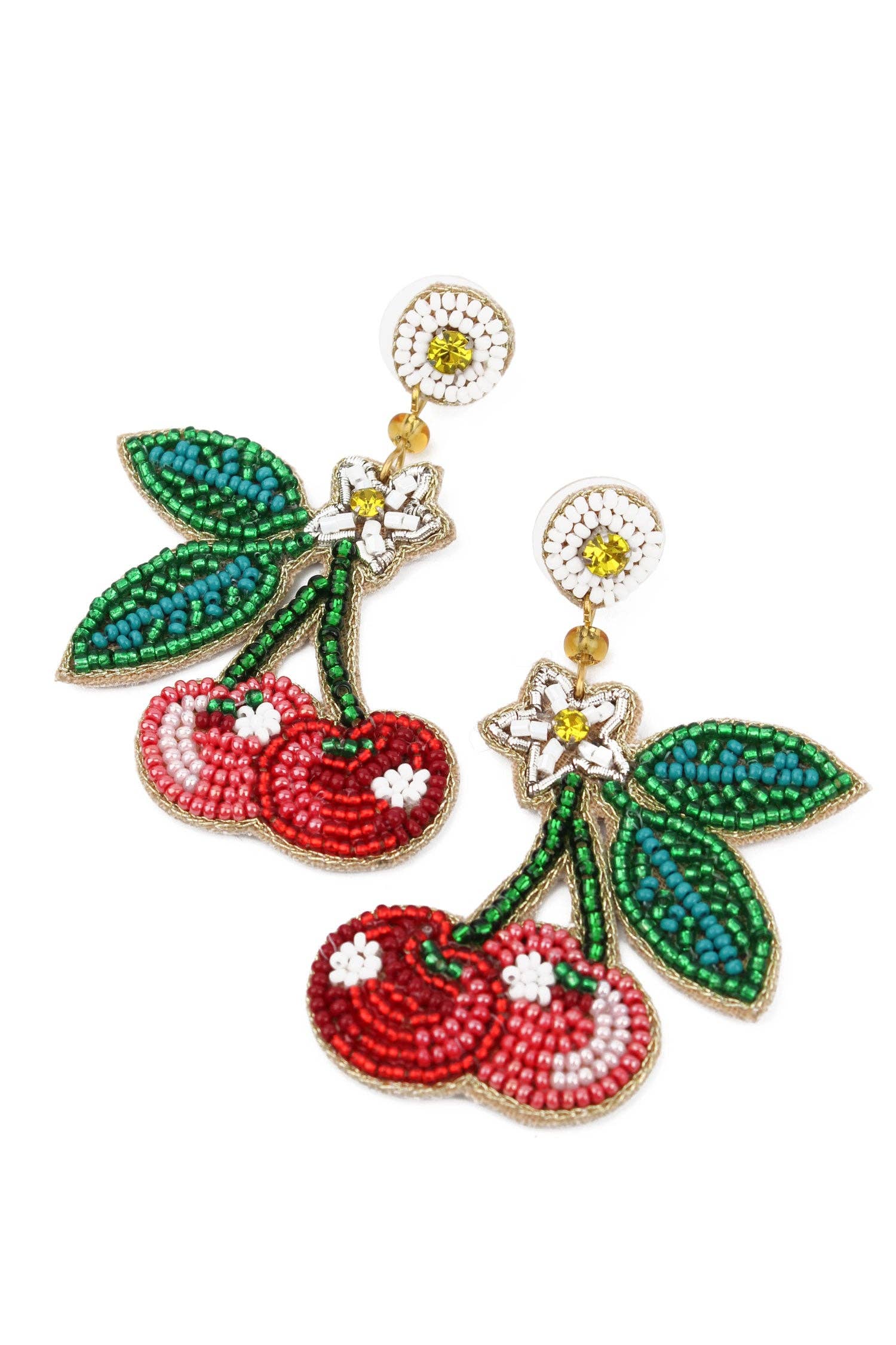 Cherry Beaded Earrings