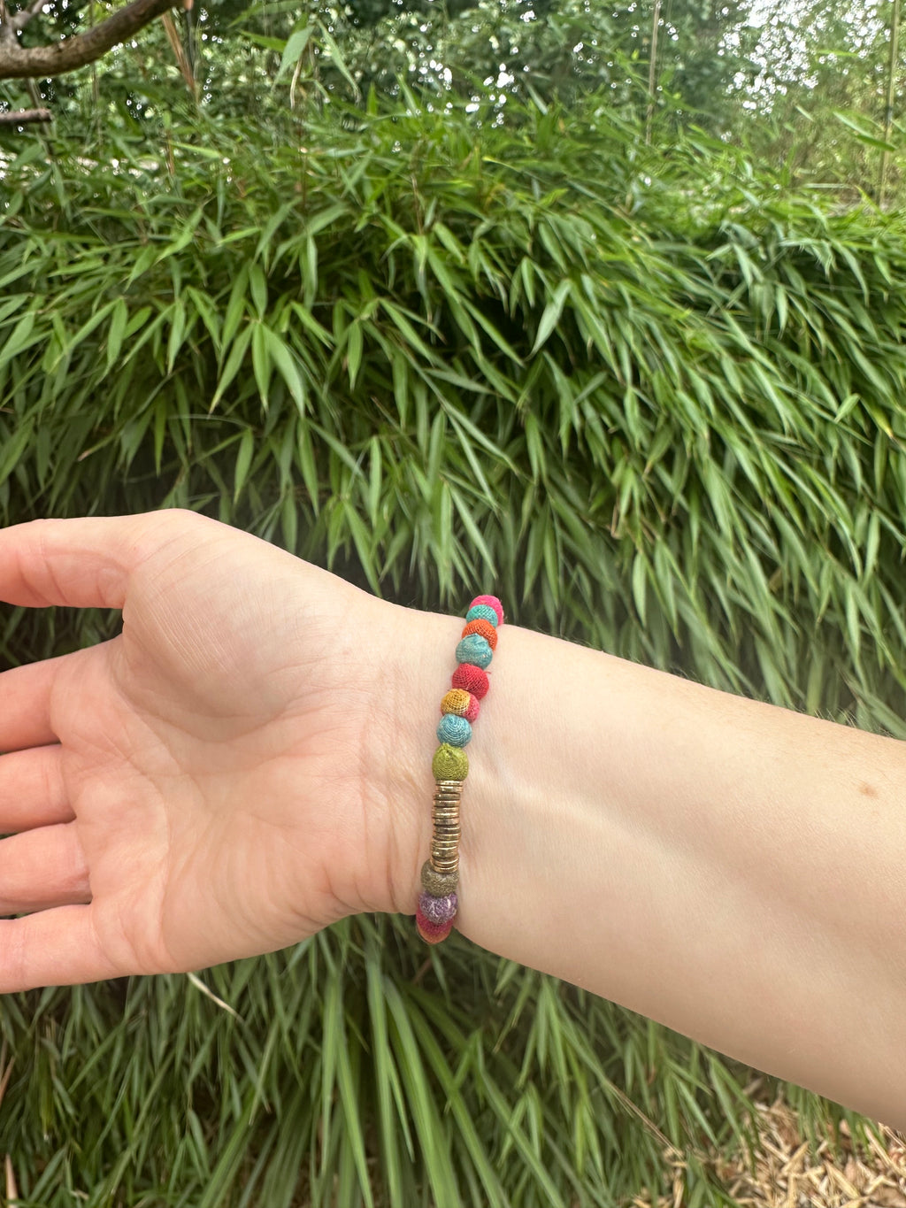 Fabric Bead Bracelet