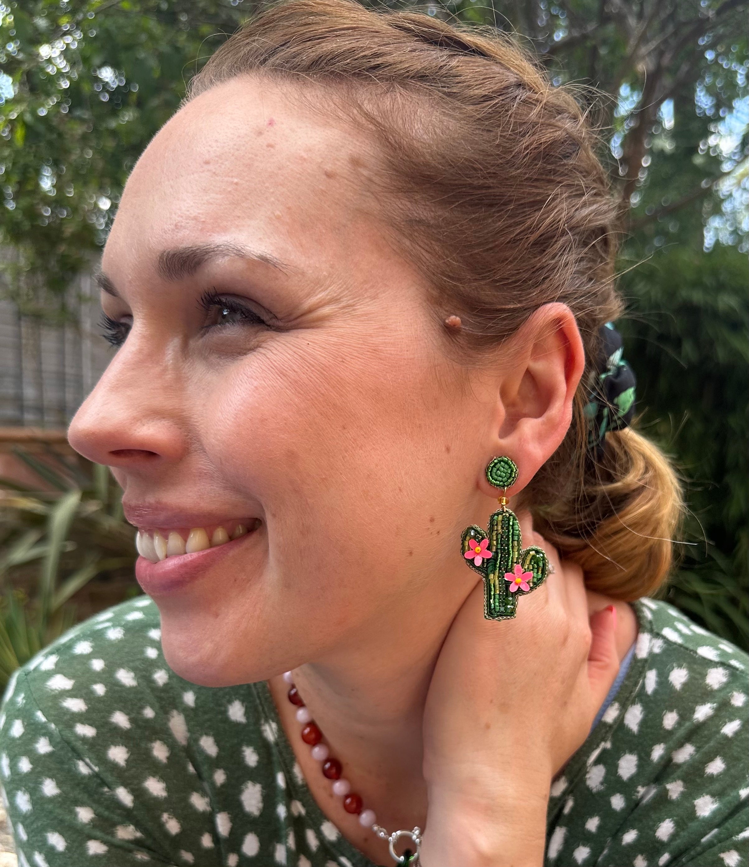 Cactus Beaded Earrings