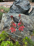 Autumn Leaf Beaded Earrings