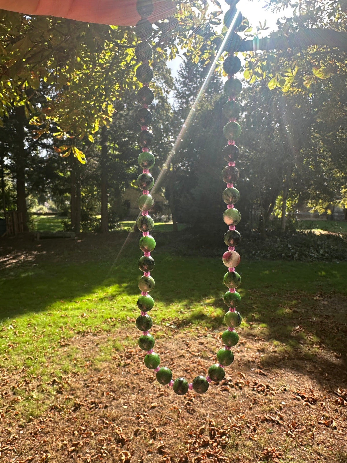 Nyx gemstone beaded necklace