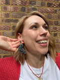 Peacock earrings