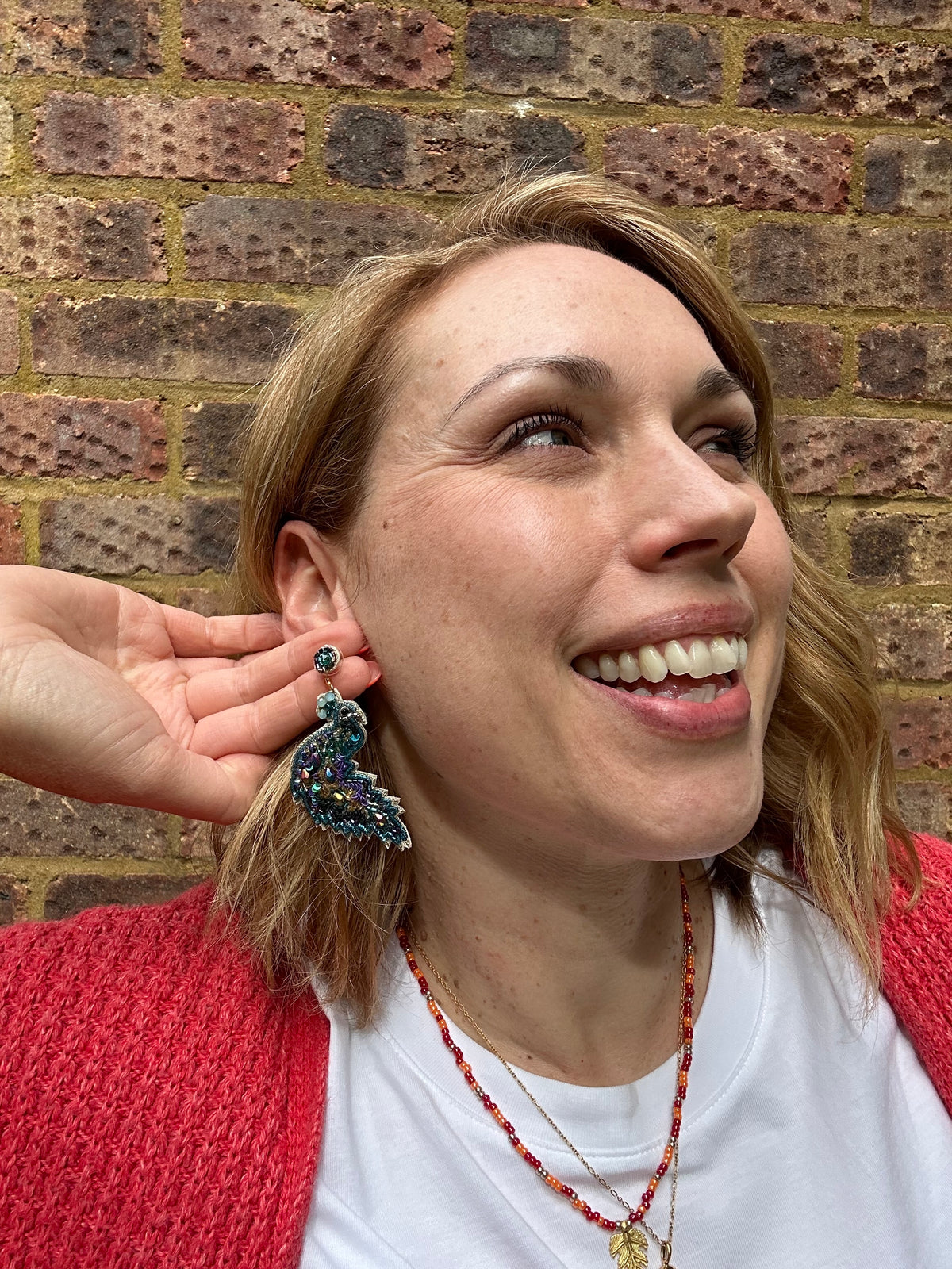 Peacock earrings